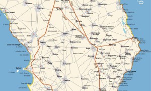 Mappa per raggiungere il Salento