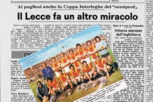 La vittoria del Lecce nella coppa italo inglese (13 ottobre 1976)