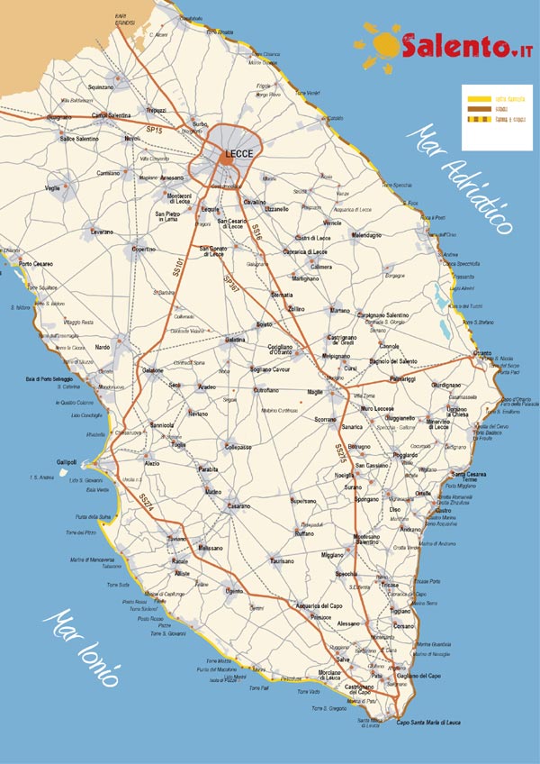 cartina salento