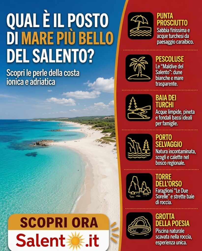 Quale è il posto di mare più bello del Salento? Quale è il posto di mare più bello del Salento?